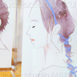 手織真田紐 西村様 「髪留め」商品名カード・展示パネル用イラスト